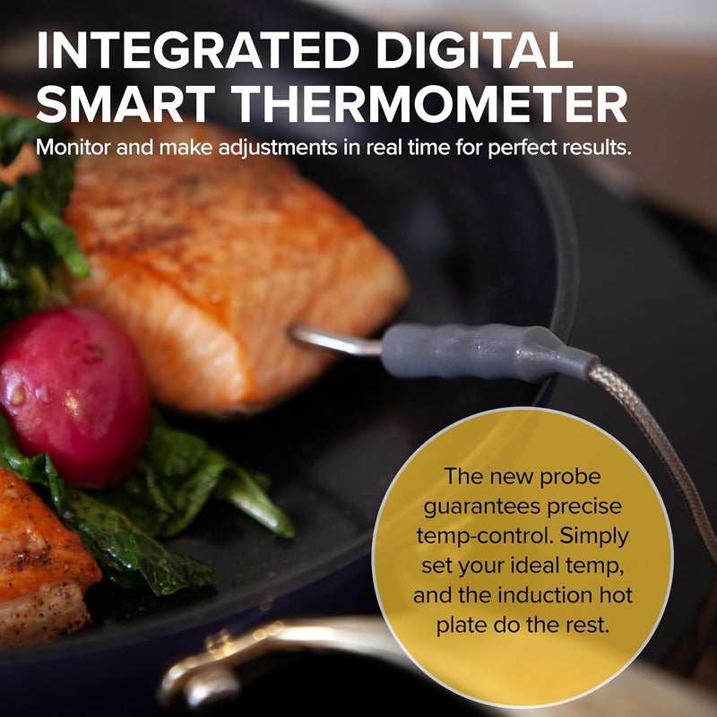 Nuwave Diamond Induction Cooktop, New & Improved Electric Burner with Probe, 91 Temps 50°F to 500°F, 6.5” Heating Coil, Shatter-Proof Ceramic Glass, 3 Wattage Settings, Ideal for Dorms, RVs & Apts - Image 3